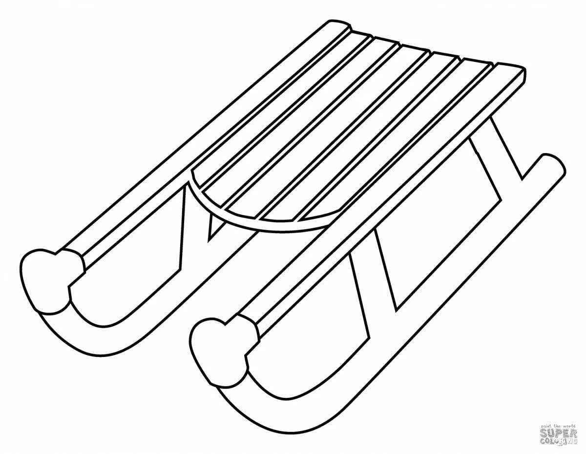 Санки рисунок