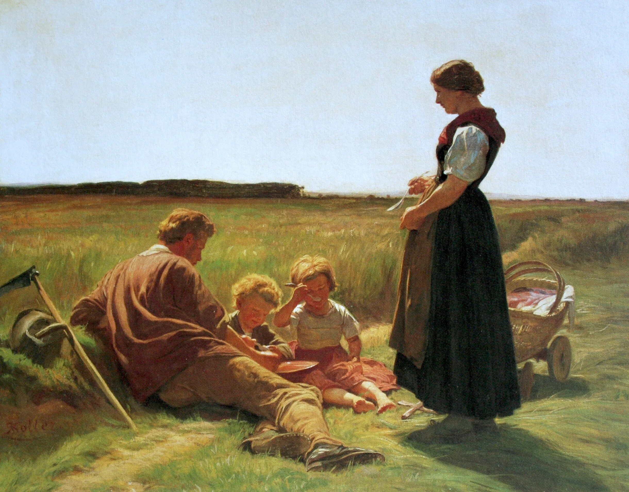 Крестьянский обед в поле Маковский. Крестьянский обед в поле. 1871. Венецианов крестьянские дети в поле. Крестьяне сенокос художников
