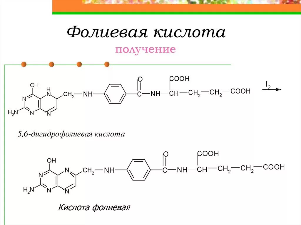 Уколы фолиевой кислоты. Витамин в9 структурная формула. Витамин b9 структурная формула. Дигидрофолат структурная формула. Витамин в9 Синтез биохимия.