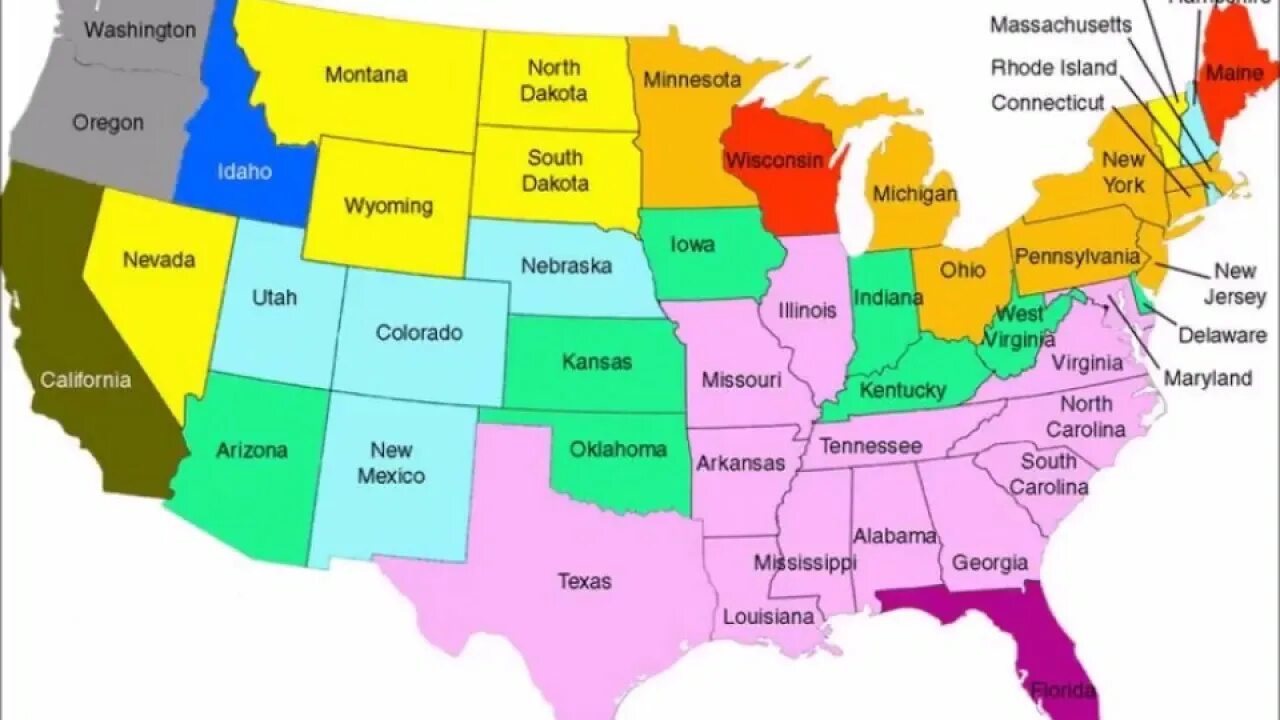 Штаты сша карта с названиями. Административная карта США. Соединённые штаты Америки карта Штатов. Карта США со Штатами. Карта Штатов США со столицами.