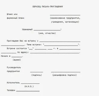 Составьте письмо приглашение организационного комитета экспоцентр