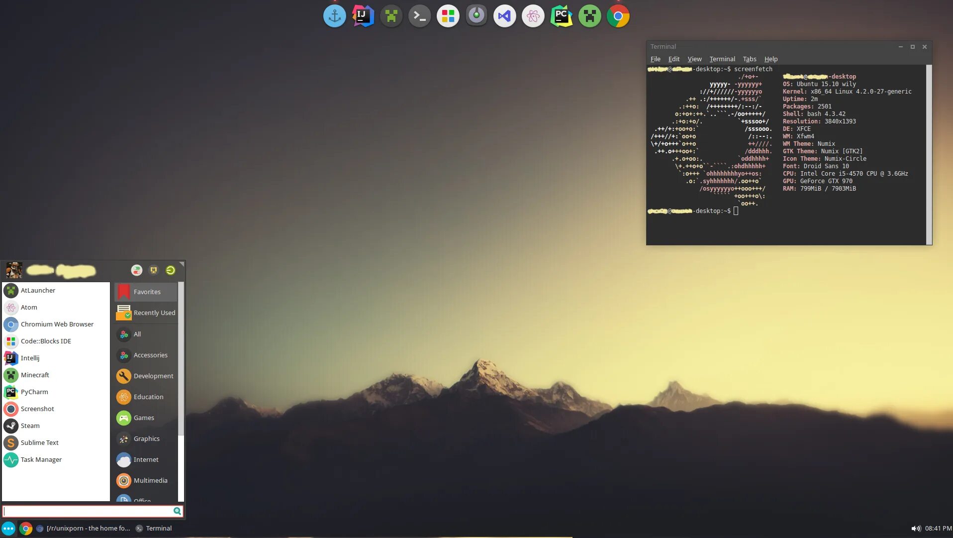 Линукс дизайн. Панель линукса. Панель XFCE. Linux desktop.