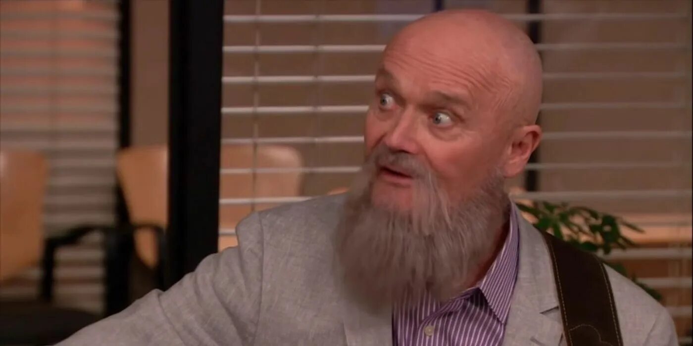 His beard is