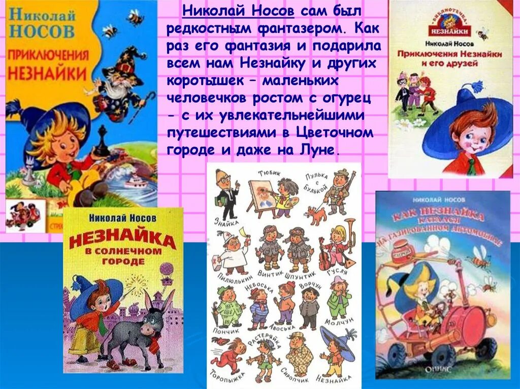 Книги Носова для детей. Носов рассказ о его произведениях.