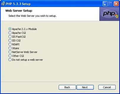 Web setup