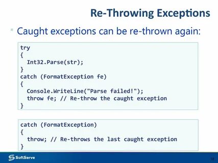 Throw exception