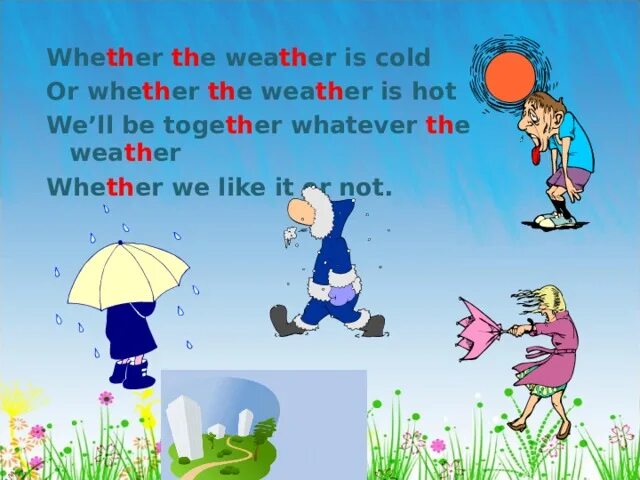 Weather is hot weather is cold. Weather скороговорка. Whether the weather is. Whether the weather is Cold. Скороговорка на английском языке про погоду.