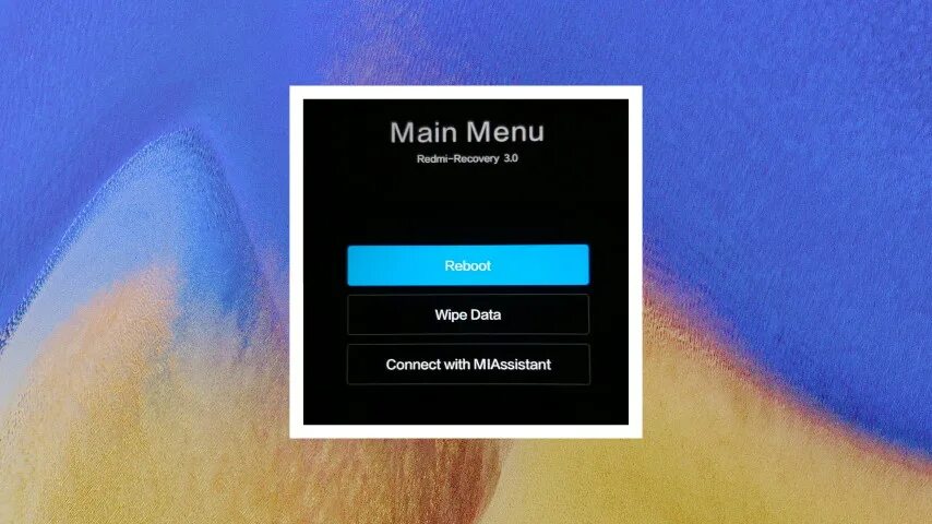 Экран main menu xiaomi. Меню Xiaomi Recovery 3.0. Redmi Recovery 3.0. Main menu Redmi Recovery 3.0. Xiaomi mi a3 рекавери.