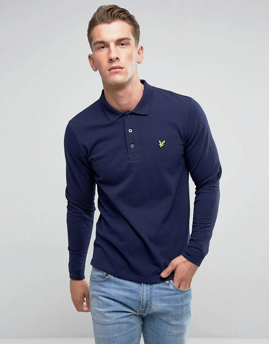 Футболка поло с длинным рукавом. Поло Лайл Скотт. Lyle Scott поло мужское. Поло с длинным рукавом Lyle Scott. Lyle Scott футболка мужская поло.