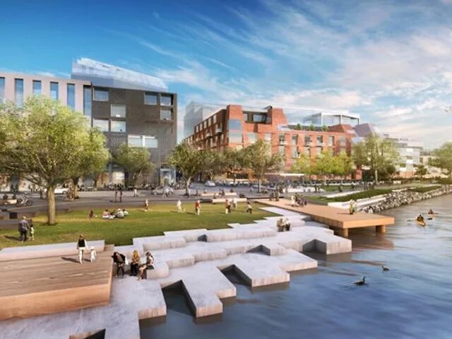 The first collection waterfront. Waterfront. river regeneration project. redeveloped waterfront. industry west.