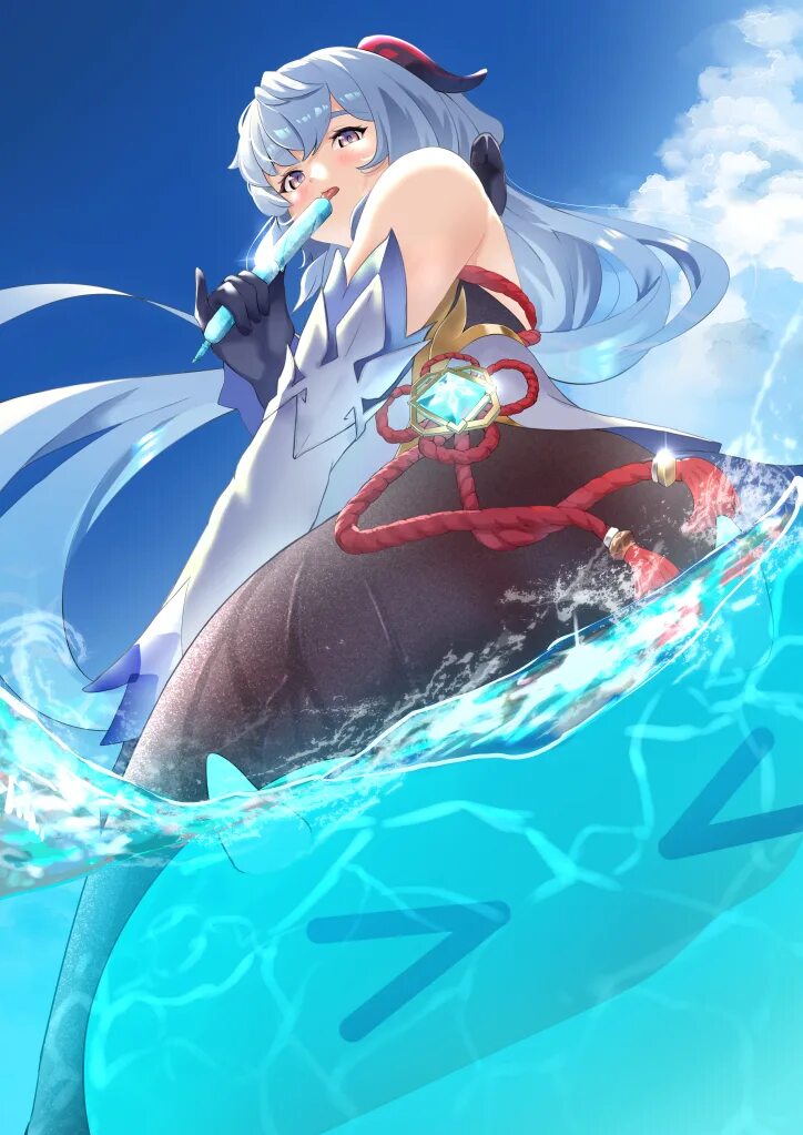 Слайм геншин. Гань юй и слайм. Геншин ганьюнь. Геншин импакт 18 + мона слайм. Гань юй / ganyu.