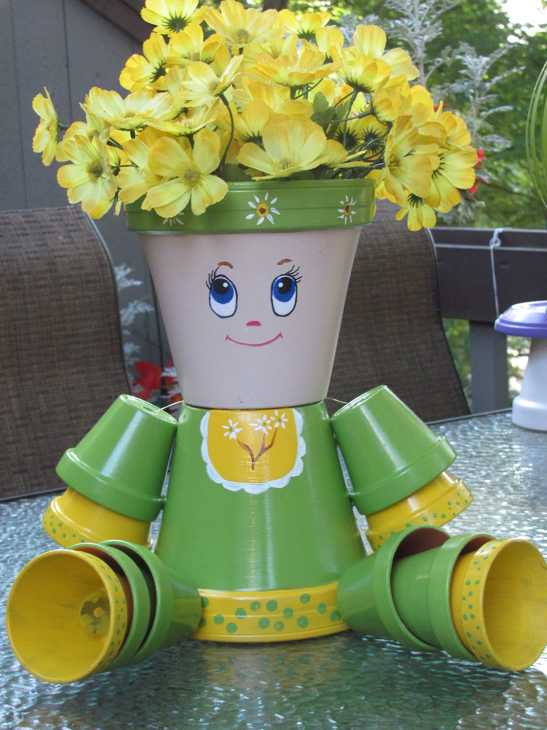фигурки из кашпо. поделки горшок. необычные горшки для цветов. необычные цветочные горшки. интересные горшки для цветов.