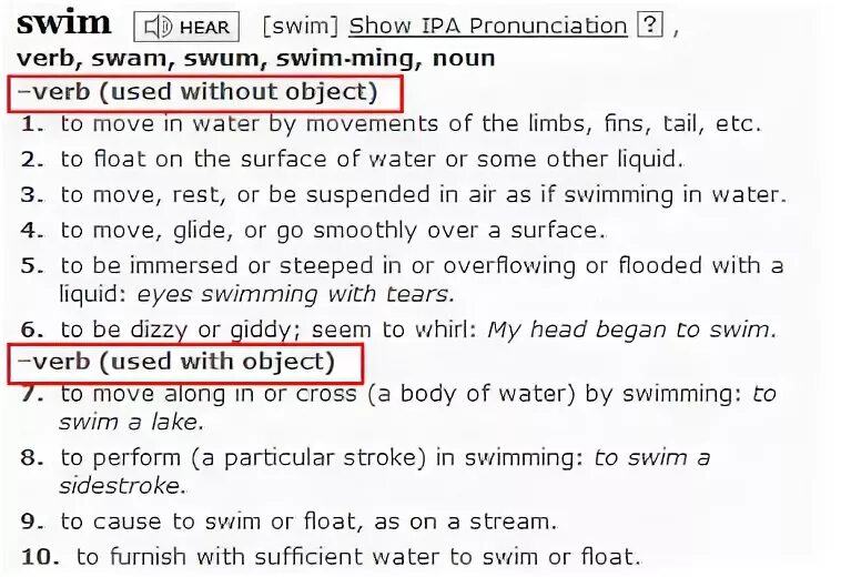 Read the dictionary entries what are these. Read the dictionary entries what are these