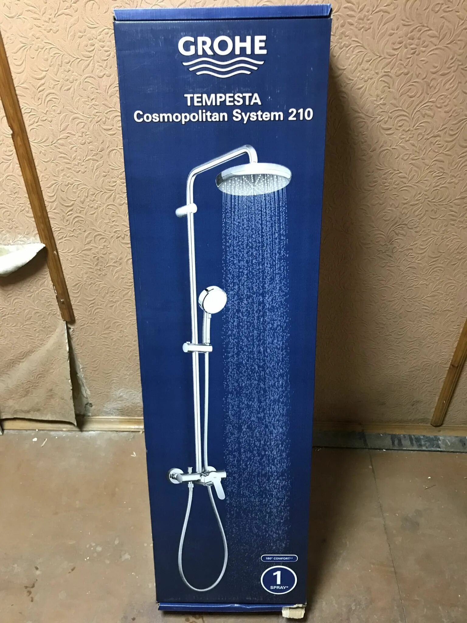 Душевая стойка Grohe Tempesta Cosmopolitan 26224001. Душевая система Grohe Tempesta Cosmopolitan 210. Душевая система Grohe Tempesta Cosmopolitan System 26224001 со смесителем для душа. Grohe Tempesta Cosmopolitan 210 26224001.