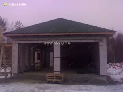 Гараж из газобетона на 2 машины