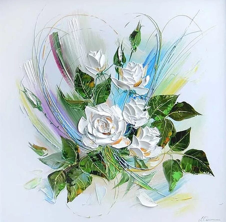 акварели delphine poussot. цветы в прозрачной вазе. краски для рисования на стекле. стеклянные предметы акварелью. рисование на стекле.