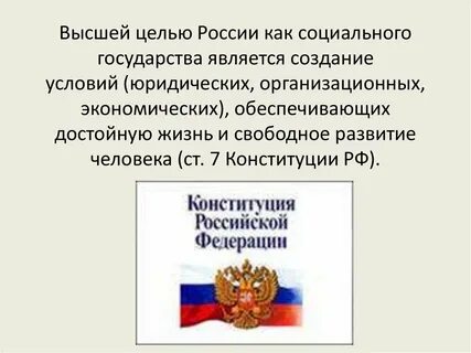 Социальный статус в конституции