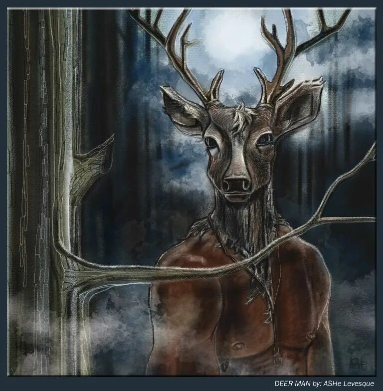 Мужчина с рогами. Как называются люди олени. Эльфийка с оленем. Женщина с головой оленя. Как называются люди олени.