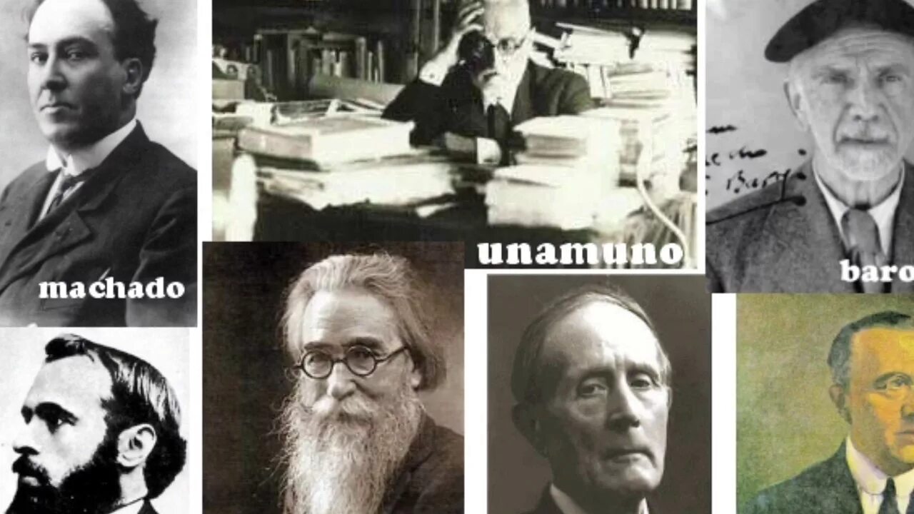 98 год поколение. Испания 1898 поколение. Писатели 98 поколения. Поколение 98 года в испанской литературе. Поколение 27 года в испанской литературе.