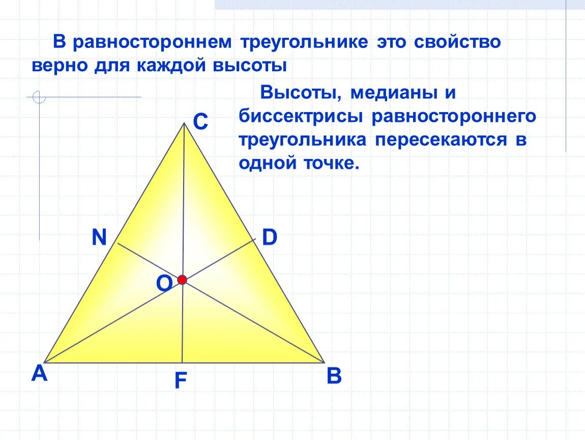 Медиана равностороннего треугольника. Биссектриса равностороннего треугольника. Равносторонний треугольник Медиана биссектриса и высота. Биссектриса в разностороннем треугольнике.