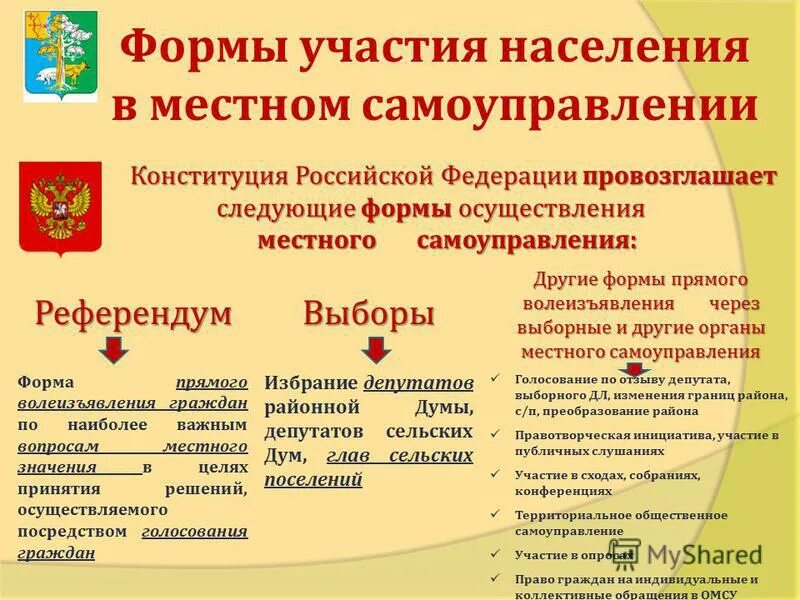 Полномочия органов местного самоуправления конституция