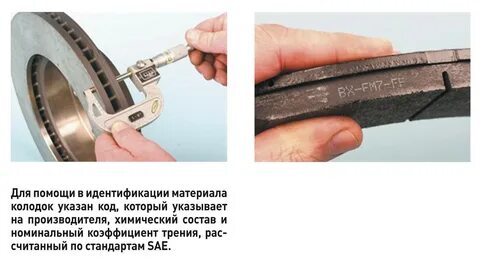 Состав тормозных колодок