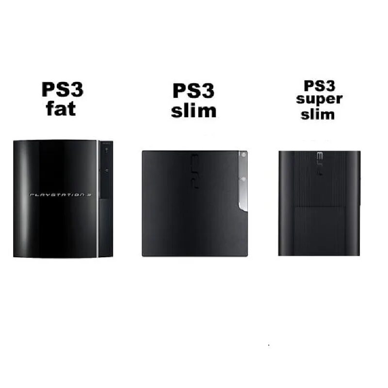 Ps3 versions. Ps3 fat Slim super Slim. PLAYSTATION 3 fat Slim super Slim. Sony ps3 fat и super Slim. Ps3 vs ps3 Slim.