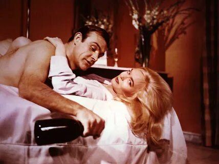 In Goldfinger, Bond kisses Pussy Galore Honor Blackman against her wishes.C...