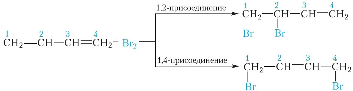 Взаимодействие бутадиена 1 3 с бромом