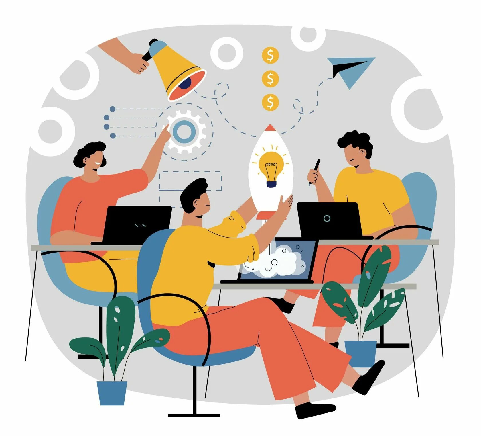 стартап рисунок.