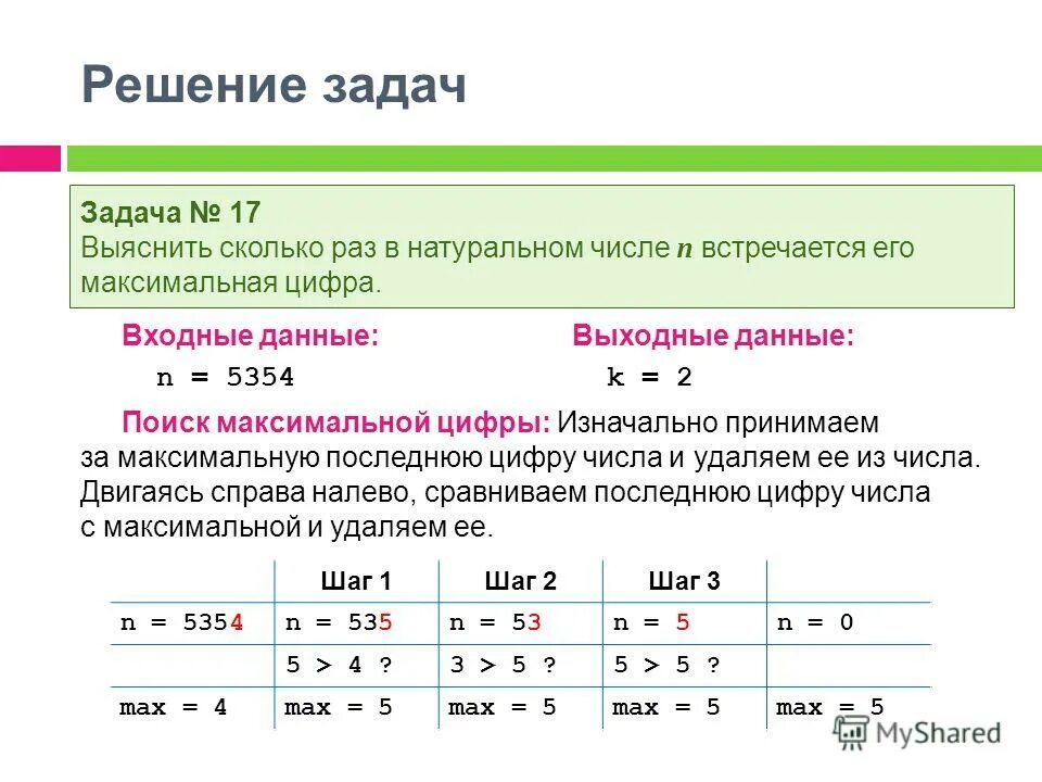 Входные данные n а