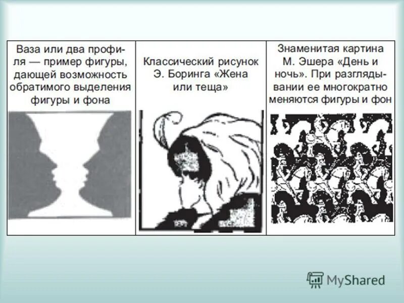 предметность восприятия примеры