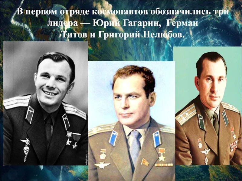 Гагарин Титов Нелюбов Николаев Быковский Попович. Сколько было претендентов на первый полет