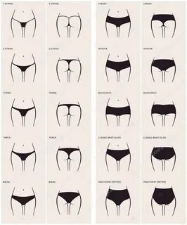 10 types of women's panties. 