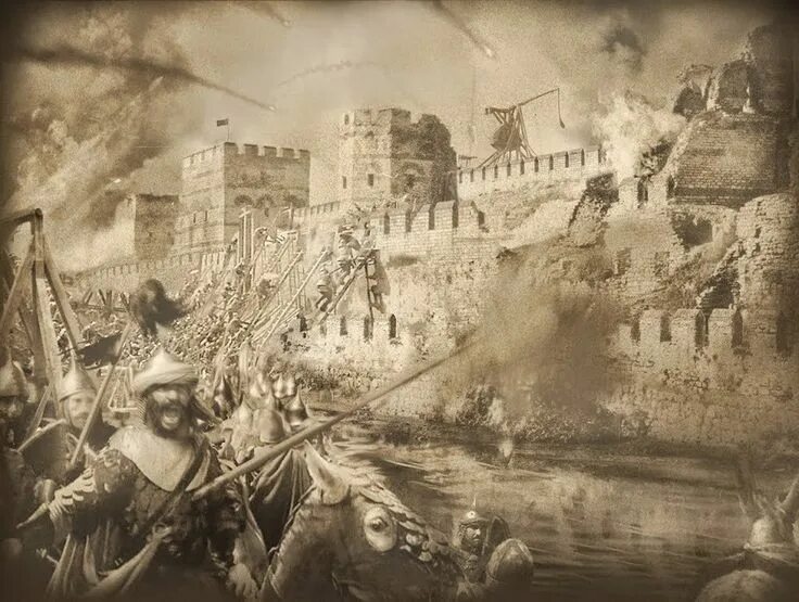 Ради возведения чуда константинополя 5 лет трудилась. Взятие константинополя 1453. штурм константинополя 1453 живопись. падение константинополя 1453. антуан хелберт константинополь.