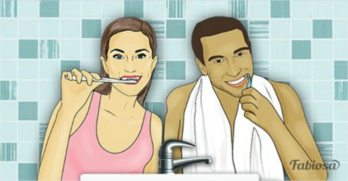 Зубы нужно чистить до или после завтрака