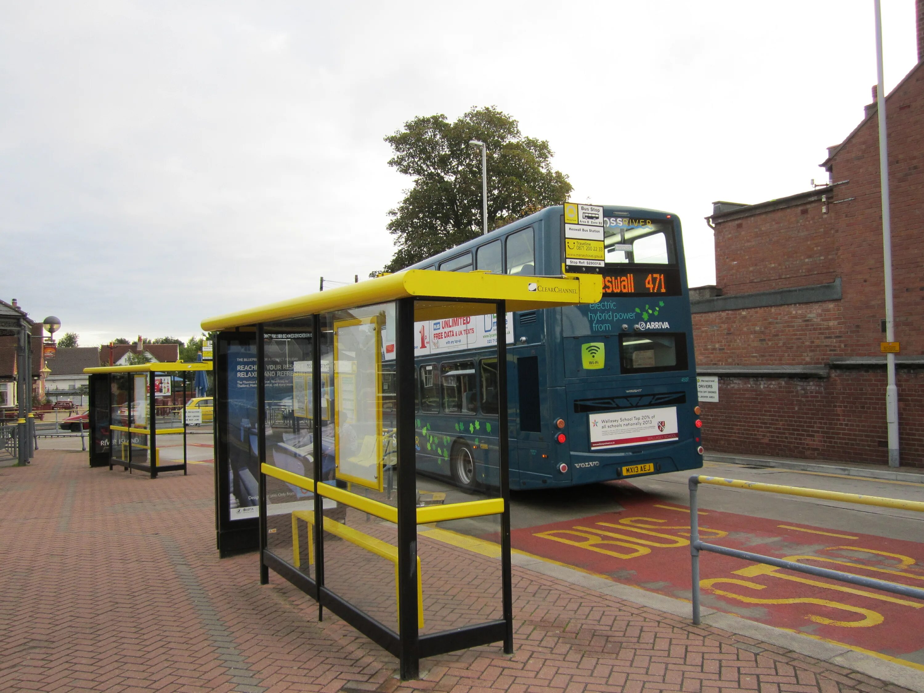 The bus station is in. Bus station. banning bus station. monitors for bus station.