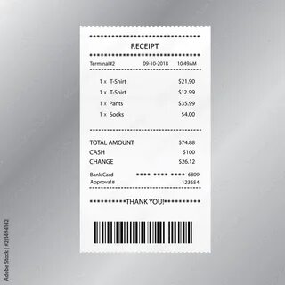Receipt bill