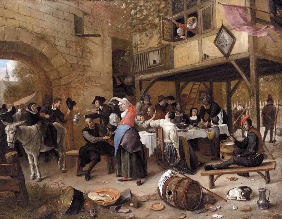 Повседневная жизнь горожан в 17 веке. Jan Steen художник. Антисанитария 18 века.