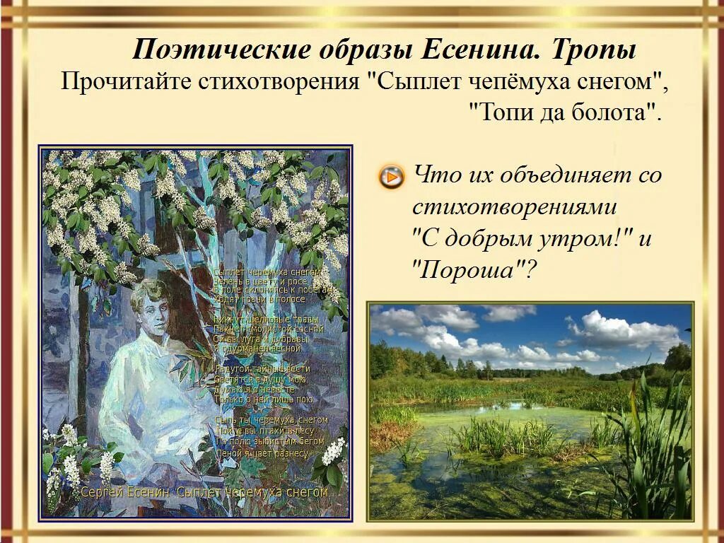 Темы творчества есенина с примерами Основные темы творчества есенина