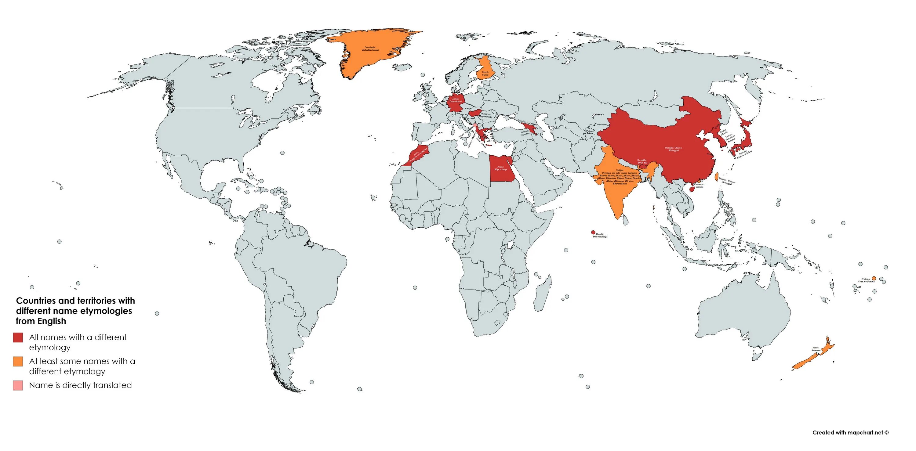 Countries regions перевод. Where do English Words come from Map wtymology.