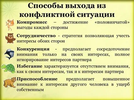Стратегии выхода из конфликта