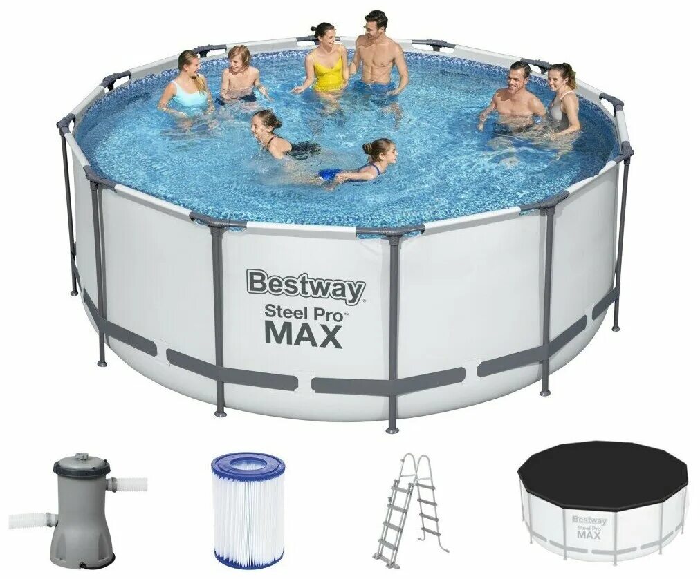 Steel pro max 366. Бассейн 366 х 122см Bestway Steel Pro Max 56420. Бассейн Bestway 366х122. Бассейн Bestway 366х122 Steel Pro. Каркасный бассейн Bestway Steel Pro 366x122.