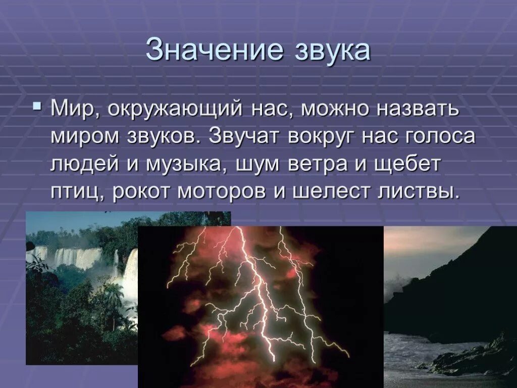 Сообщение на тему звуки. Значение звука. Мир звуков вокруг нас. Источники шума вокруг нас. Значение звука физика.