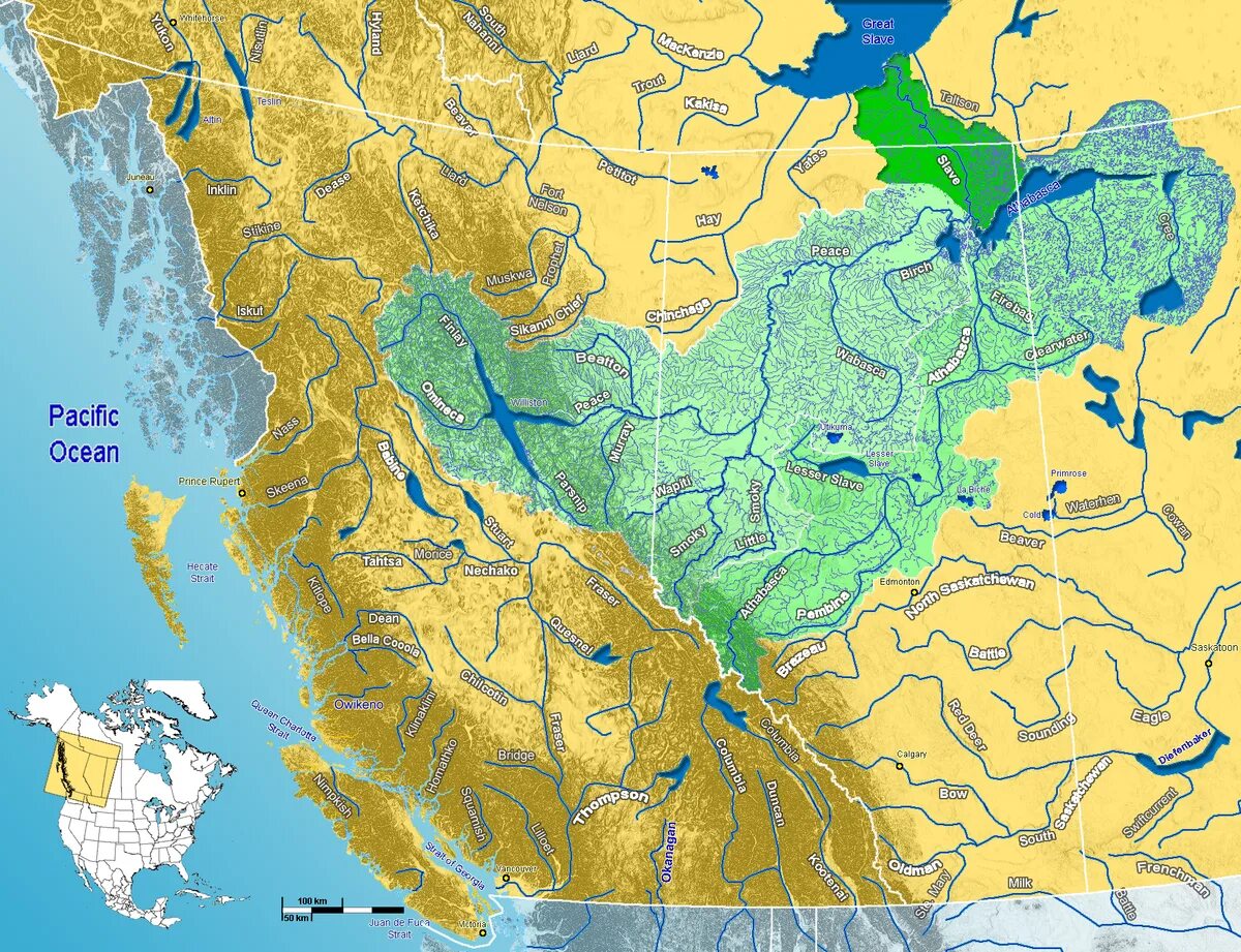 В какой океан впадает река маккензи. Река Атабаска на карте. Устье реки Атабаска на карте. Канада река Атабаска. Река Атабаска на карте Северной Америки.
