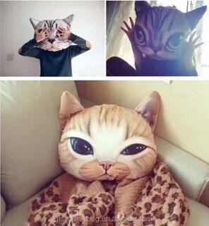Подушки кошки голова кошки