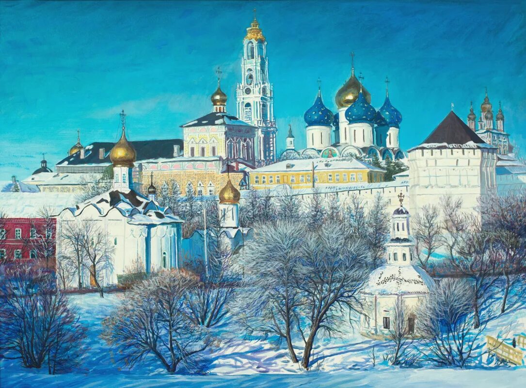 Загорск монастырь сергия радонежского. Троице сергиева лавра андрияка. Троице-сергиева лавра сергиев посад картины. Картины сергие троицкой лавры. Юон троице-сергиева лавра.
