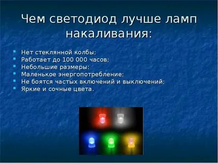 Лампы будущего светодиоды 7 класс технология