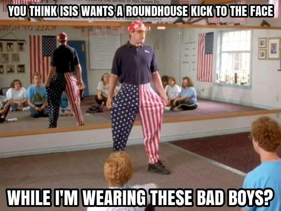 Anybody wants. Napoleon Dynamite gif Kick. Napoleon Dynamite American Flag Pants.