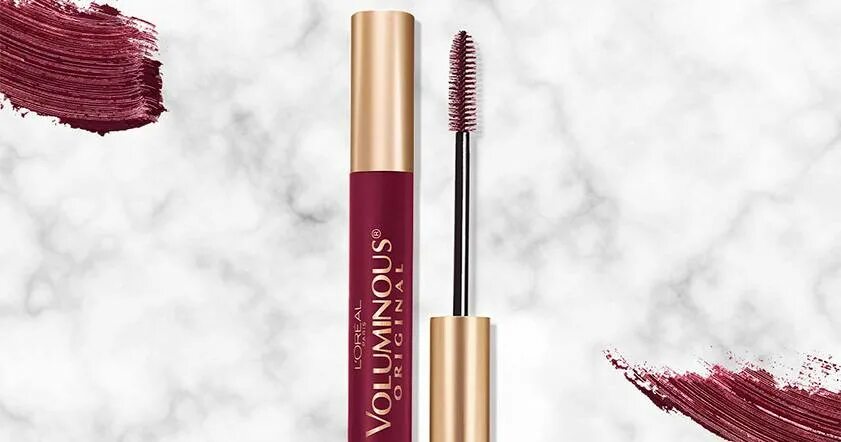 Loreal voluminous Burgundy Mascara. Лореаль тушь для ресниц бургунди. Loreal Mascara Deep Burgundy. Бордовая тушь.